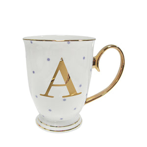 Bloomsbury Mug with Gold Monogram