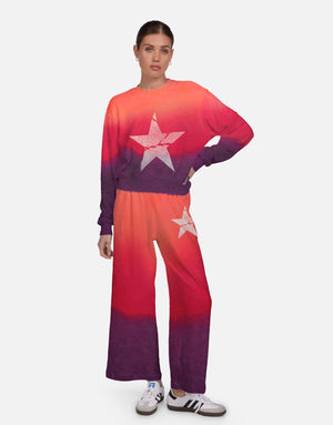 Martina Cracked Star - Wide Leg Pant