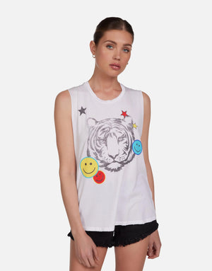 Kel Vintage Tiger Elements - Scoop Neck Muscle Tank