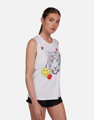 Kel Vintage Tiger Elements - Scoop Neck Muscle Tank