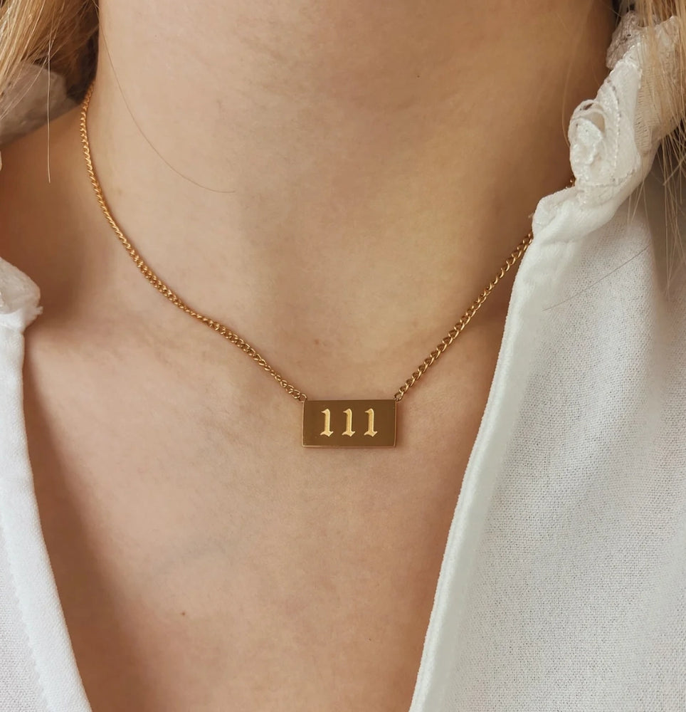 Angel Number Talisman Layering Necklace Waterproof - 777