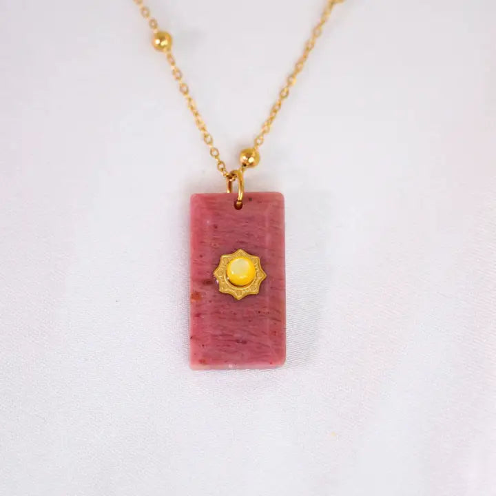 Augusta Antonia- Gemstone- Sun Pendant Necklace