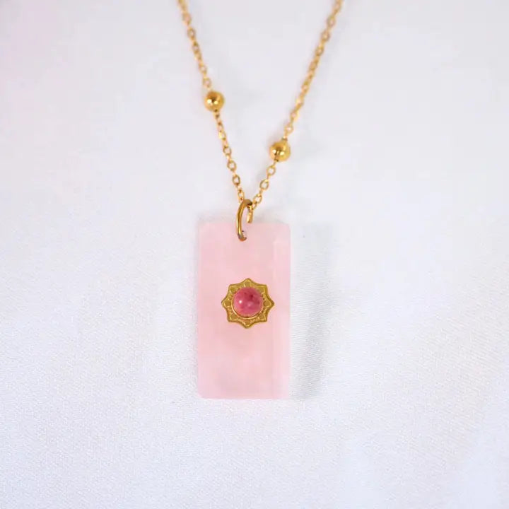 Augusta Antonia- Gemstone- Sun Pendant Necklace