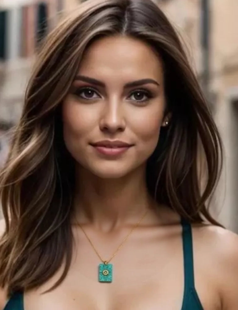 Augusta Antonia- Gemstone- Sun Pendant Necklace