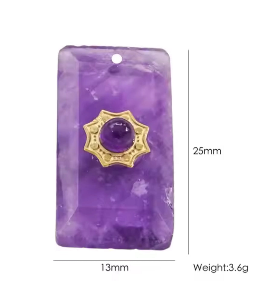 Augusta Antonia- Gemstone- Sun Pendant Necklace