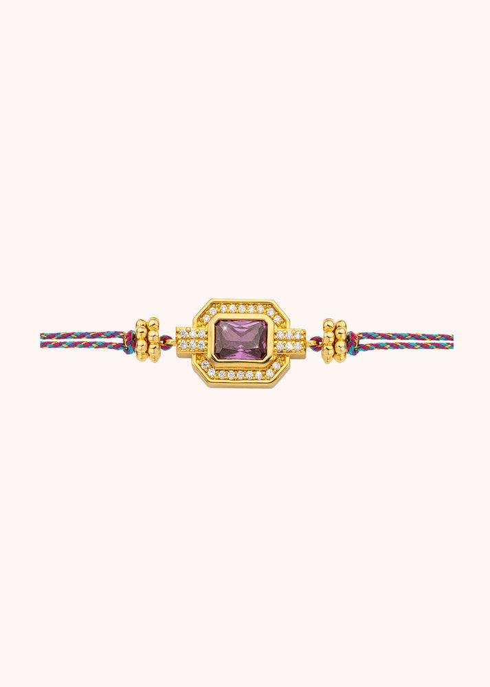 BRACELET - AMETHYSTE SHINY ART DECO
