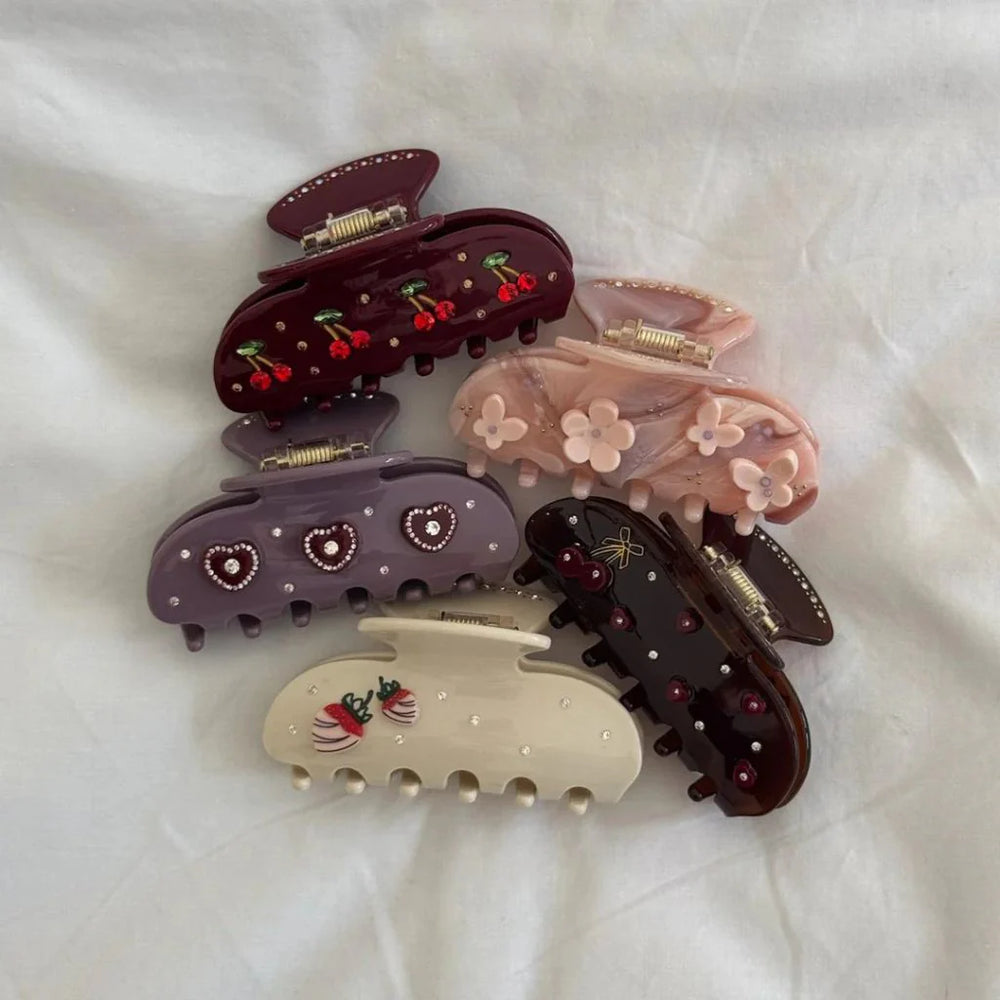 Sweetheart Clip in Bordeaux Cherry Pie