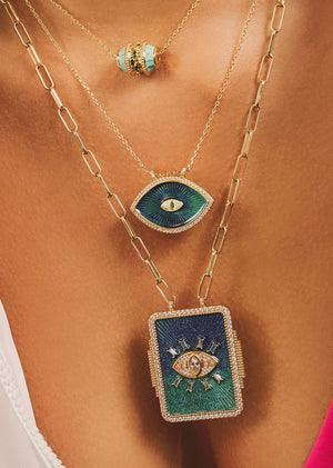 NECKLACE - BLUE RAINBOW TIKA