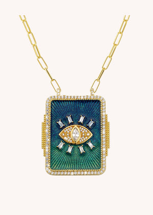NECKLACE - BLUE RAINBOW TILAK BOHEME