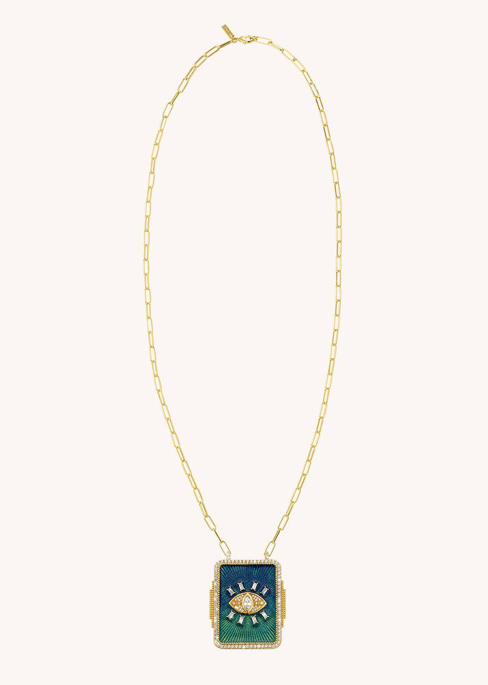 NECKLACE - BLUE RAINBOW TILAK BOHEME
