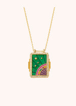 NECKLACE - GREEN RAINBOW BOHEME