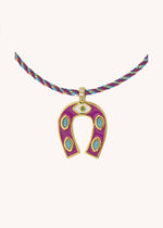 NECKLACE - FUCHSIA MINI HORSESHOE