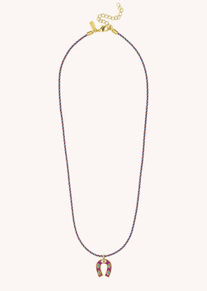 NECKLACE - FUCHSIA MINI HORSESHOE