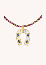 NECKLACE - WHITE MINI HORSESHOE