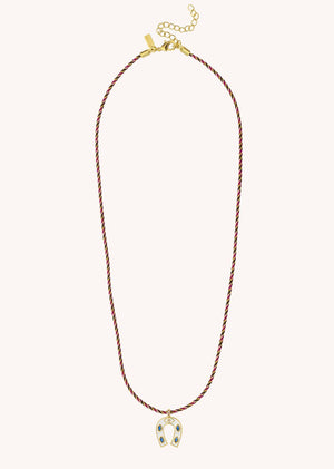 NECKLACE - WHITE MINI HORSESHOE