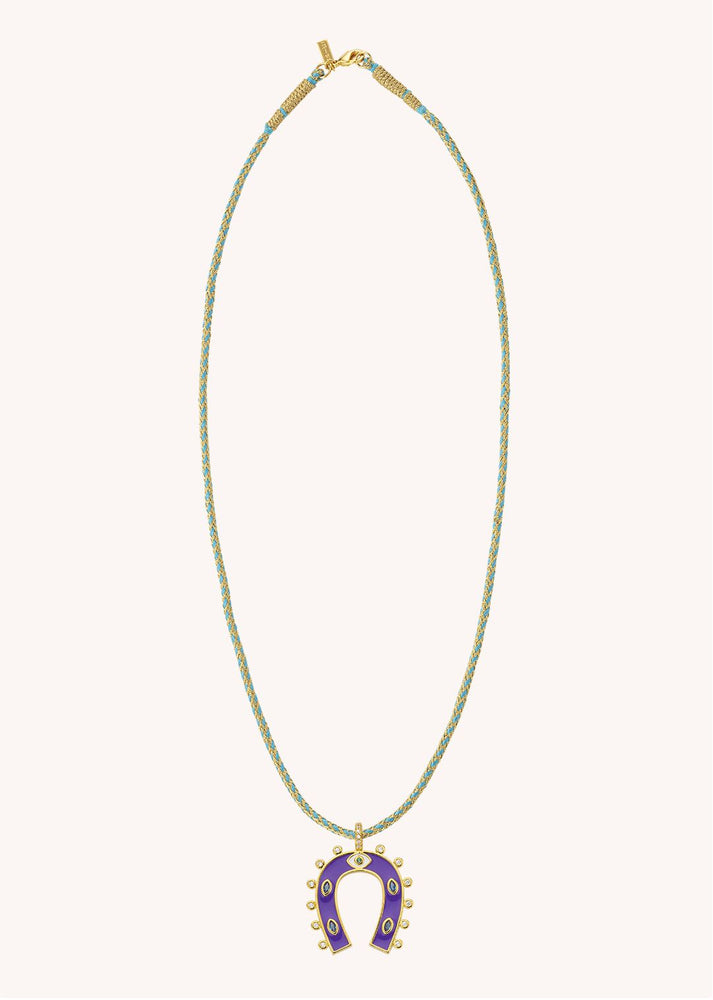 NECKLACE - PURPLE HORSESHOE