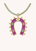 NECKLACE - FUCHSIA HORSESHOE