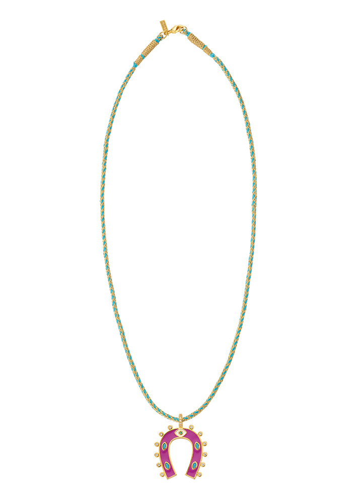 NECKLACE - FUCHSIA HORSESHOE