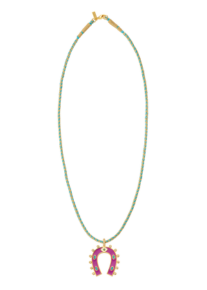 NECKLACE - FUCHSIA HORSESHOE