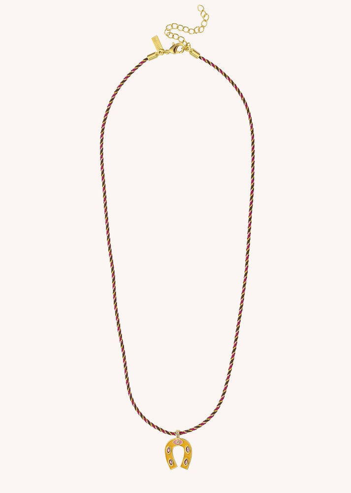 NECKLACE - ORANGE MINI HORSESHOE