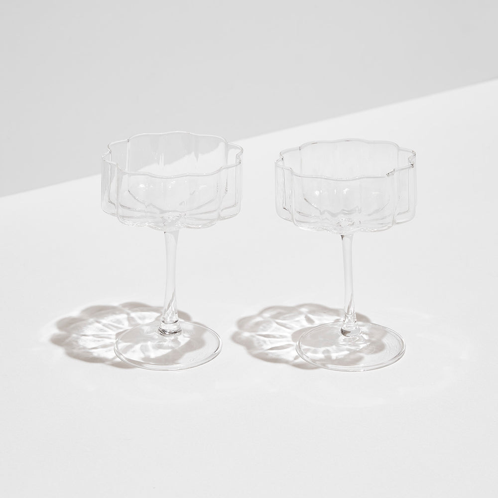 TWO x WAVE COUPE GLASSES