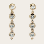 Chain Earrings with Round Diamonds - RG