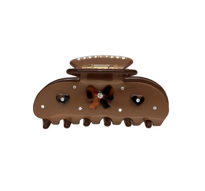 Sweetheart Clip in Cocoa Cashmere