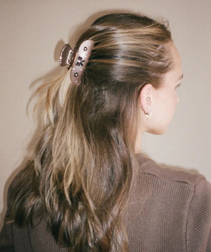 Sweetheart Clip in Cocoa Cashmere