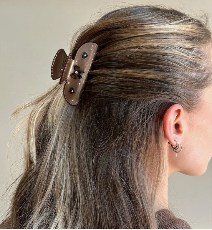 Sweetheart Clip in Cocoa Cashmere