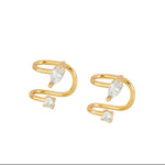 Danity Marquise & Round CZ Double Cuffs (Sold individually)
