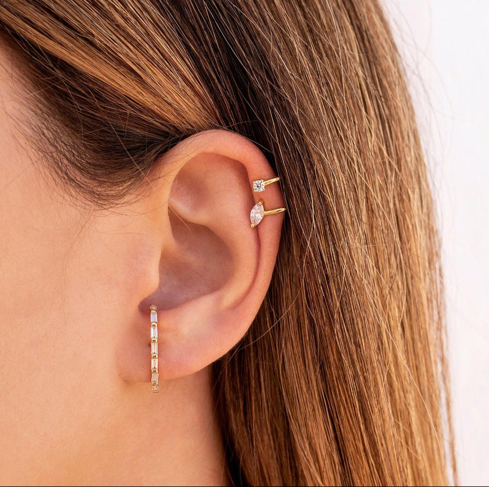 Danity Marquise & Round CZ Double Cuffs (Sold individually)