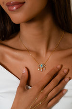 Sterling silver Gold Plated Diamond Teardrop Evil Eye