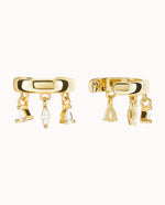 Danity Triangle Marquise& Pear Cut CZ Dangling Charms Cuffs (Sold individually)