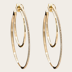 Double Diamond Hoops - YG (8.75gm)