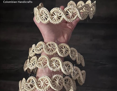 Beige Rattan Headband