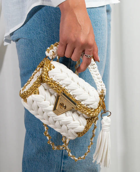 White Crochet Bag
