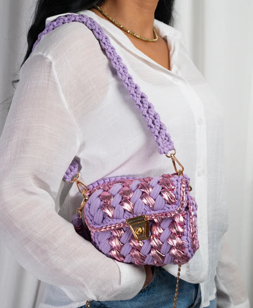 Purple Crochet Bag