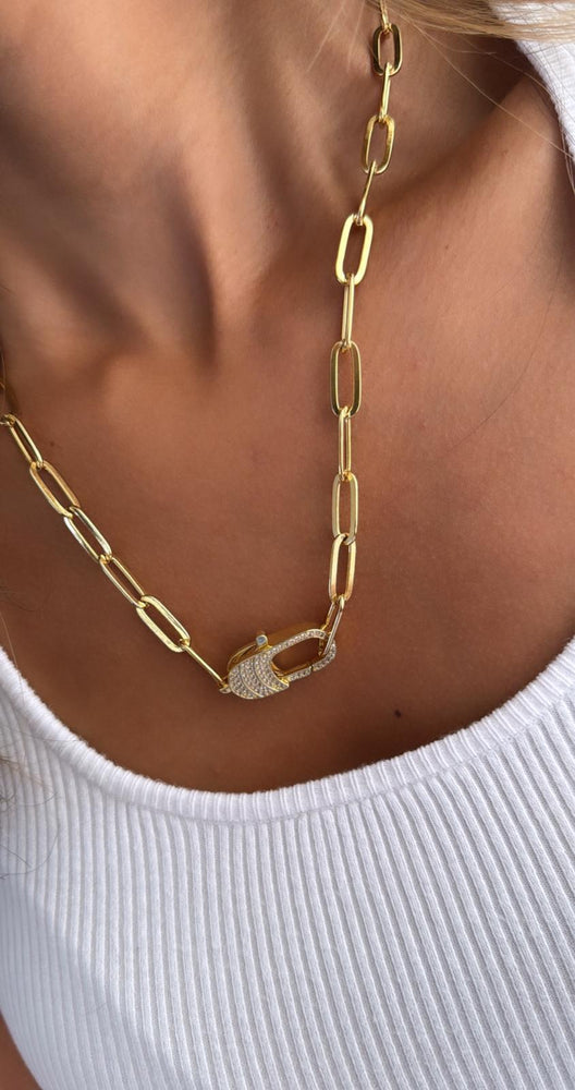 LARGE ZIRCONIA CLASP PAPERCLIP