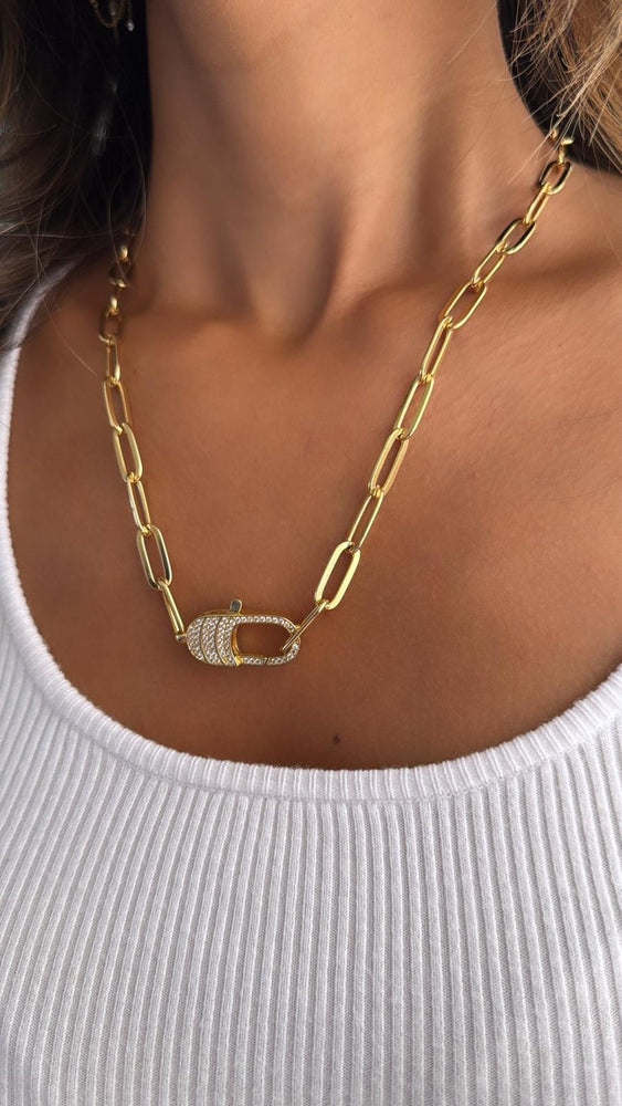 LARGE ZIRCONIA CLASP PAPERCLIP