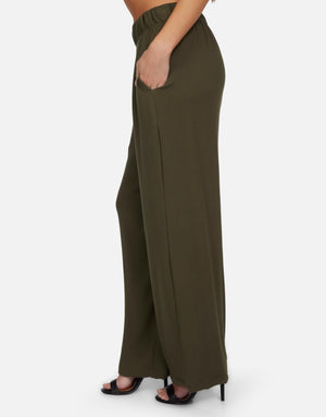 Mabel- Wide Leg Pant w/ Side Pocket