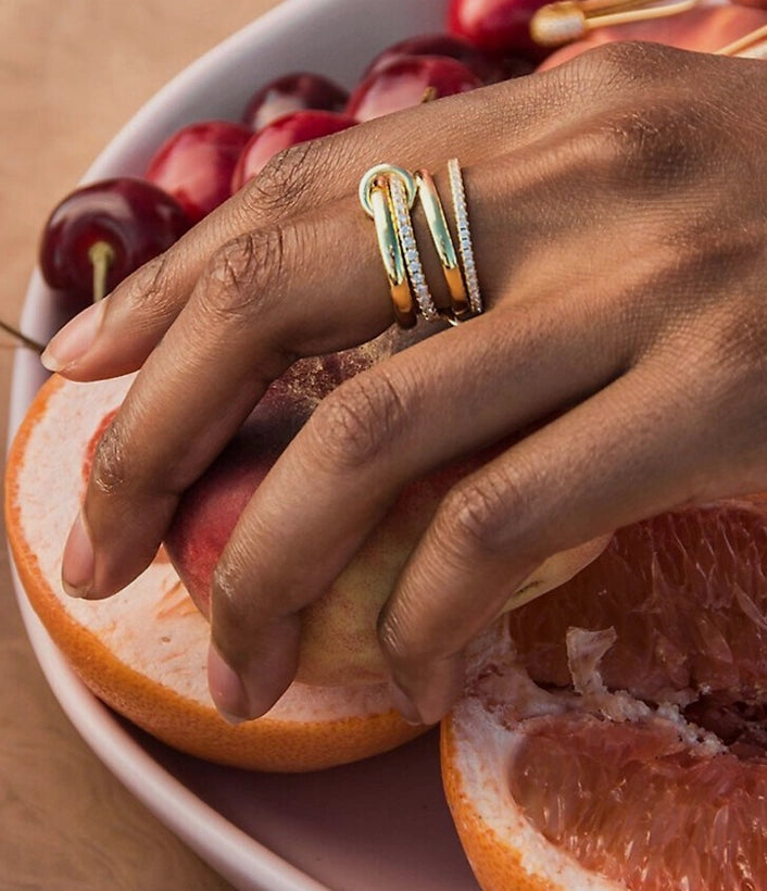 Multi Band Eternity Ring Band- Stacking Bands