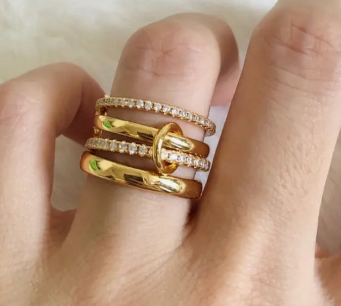 Multi Band Eternity Ring Band- Stacking Bands