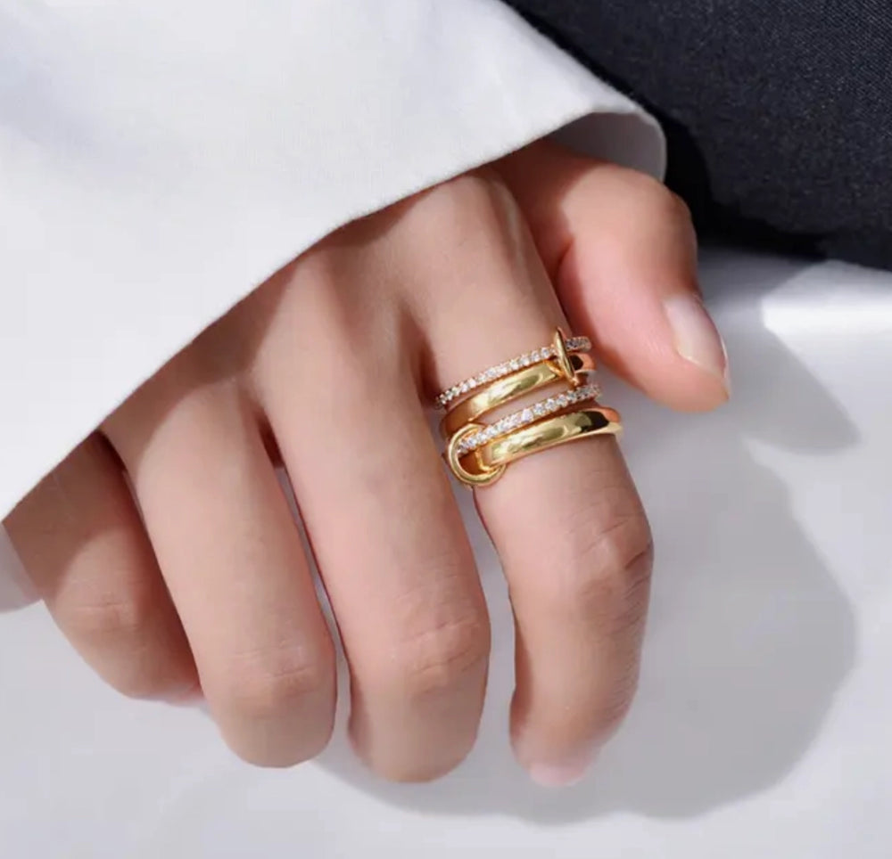 Multi Band Eternity Ring Band- Stacking Bands