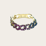 Multi Colored Stone Ring- YG