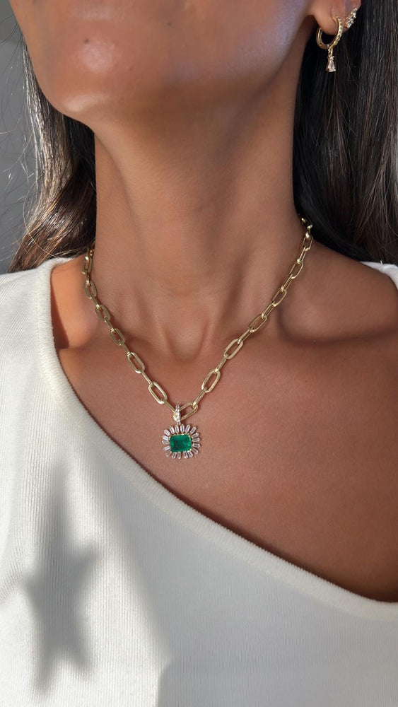 Silver Gold plated "Soleil" Paperclip Chain Necklace