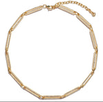 Cubic Zirconia Pave Paperclip Chain Link Chocker