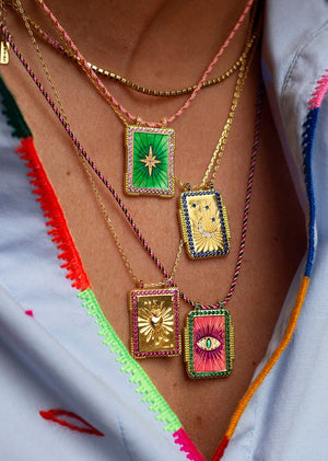 NECKLACE - FUCHSIA EYE BOHEME