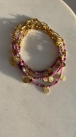 Natural Ruby Faceted Multi Coin