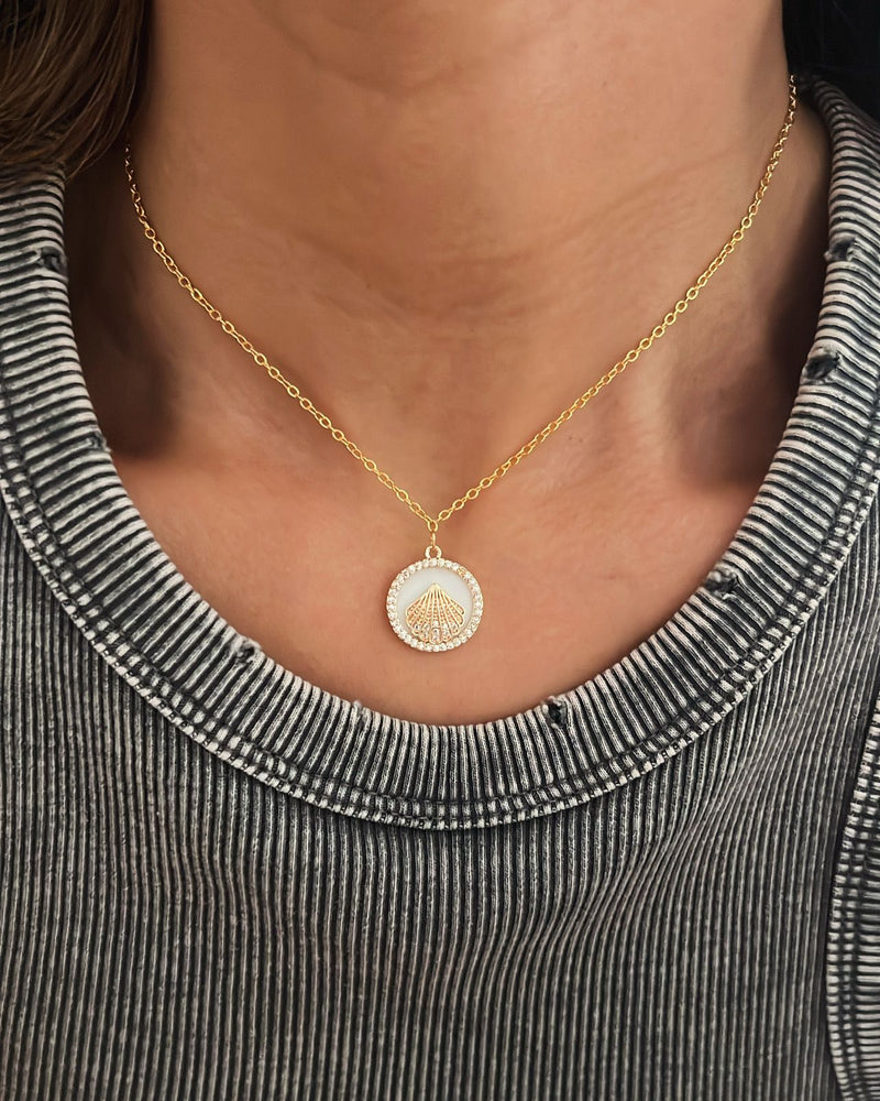 Pearl Shell Gold Plated