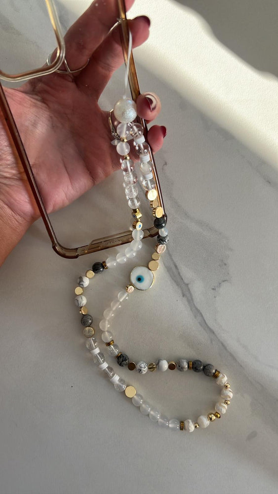 Evil Eye Jasper Phone Strap